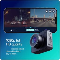 Dashcam Full HD - Autocamera Rijcamera - Verkeersveiligheid Bewaken - Compact Verbergbaar Ontwerp - 1080p - Zwart — thumbnail 2