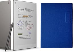 reMarkable Paper Pro met Marker Plus en Blauwe Magnetische Hoes - digitaal notitieblok — thumbnail 1