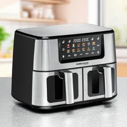 Rommelsbacher Dubbele Airfryer FRH 2650 – Heteluchtfriteuse voor twee gerechten tegelijk — thumbnail 2