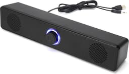350TS lange Bluetooth-speaker voor computer – USB-aansluiting, volumeknop, bedrade audio en subwoofer — thumbnail 1