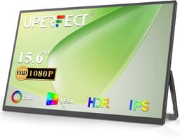 UPERFECT 15.6" Draagbare monitor-1920x1080 FHD IPS-extern scherm -met geïntegreerde standaard-USB-C- & Mini-HDMI-poort-tweede scherm voor laptop/telefoon/spelconsole-VESA-montage mogelijk — thumbnail 1