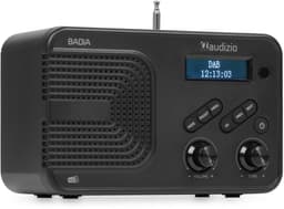 DAB radio - Audizio Badia - Kleine radio - Met Bluetooth, USB en AUX - Slaapkamer radio - Zwart — thumbnail 1
