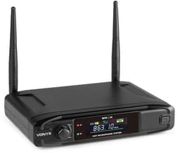 Draadloze microfoon - Vonyx VM42H - UHF Microfoon set met tuner - Zang microfoon — thumbnail 2