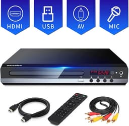 Multi-formaat DVD-Speler Met HDMI En USB - Karaoke Hervatten Van Afspelen Kopiëren Naar USB Afstandsbediening Compact - Voor Thuis En Studentenkamer — thumbnail 3