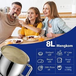 LNM® Keukenrobot - Keukenmachine - Keukenmixer - Zwart - 26cm x 40cm x 45cm — thumbnail 5