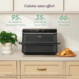 Heteluchtfriteuse Dubbel - Dubbele mand - Snelle maaltijden - Dual Blaze technologie - 10 liter capaciteit - Donker Zwart — thumbnail 5