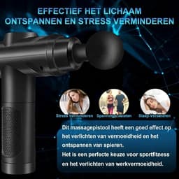 LNMsolutions® Massage Gun - Massage Apparaat - Massage Pistool - Zwart - 28cm x 24cm x 7cm — thumbnail 2