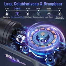 Lìon® Massagengun - Massage Pistool - Massage Gun - Grijs - 19cm x 18cm x 6cm — thumbnail 3