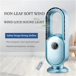 Bladeless Ventilator - Torenventilator Luchtcirculator - Comfortabele Koeling - Intelligente Afstandsbediening - 67.5 cm Hoog - Roze — thumbnail 2