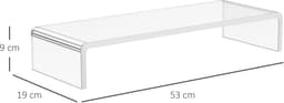 Monitorstandaard Van Transparant Acrylglas Met Keyboardopslag - Ergonomische Verhoger Voor Bureau En Thuiswerkplek - 53x19x9 Cm — thumbnail 2