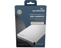 Externe Harde Schijf - Portable HDD - Gegevens Archiveren - Aluminium Behuizing - 2 TB - Zilver