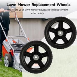 SnelShoppen - Vervangwielen 2pcs Ø200mm voor Grasmaaier, Duurzame Rubber en Polyurethaan, Hoge Stabiliteit en Grip voor Diverse Terrains — thumbnail 5