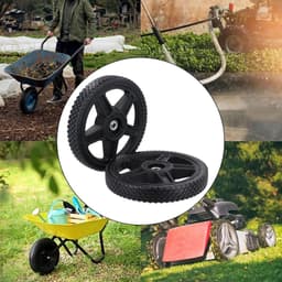 SnelShoppen - Vervangwielen 2pcs Ø200mm voor Grasmaaier, Duurzame Rubber en Polyurethaan, Hoge Stabiliteit en Grip voor Diverse Terrains — thumbnail 4