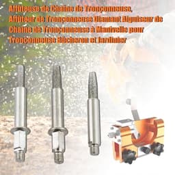 Set van 12 diamantslijpers voor kettingzagen, ideaal voor houthakkers en tuinders, voor snel en nauwkeurig slijpen van kettingzagen en verlenging van de levensduur — thumbnail 5