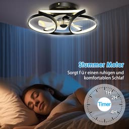 Plafondventilator met Verlichting – Dimbaar – App & Afstandsbediening – 6 Snelheden – Ø50 cm — thumbnail 3