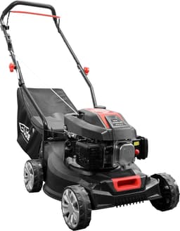 Benzine grasmaaier - Graskantmaaier Mulcher - Middelgrote gazons maaien - Lichtgewicht en manoeuvreerbaar - 40 cm snijbreedte - Zwart rood — thumbnail 1
