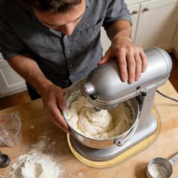Keukenmachine Mat - Onderlegger Mixer - Aanrecht Beschermen - Slijtvaste Bescherming - 38.5 cm - Houtkleur — thumbnail 5