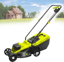 Accu Grasmaaier - Elektrische Grasmaaier - Gazon Onderhouden - Borstelloze Motor - 330 mm Maaibreedte - Grijs — thumbnail 1