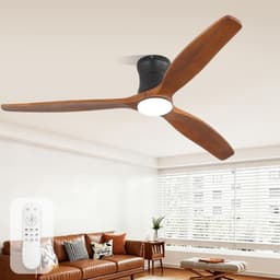 Plafondventilator met Verlichting – Stil 20 dB – Afstandsbediening – Dimbare LED – 6 Snelheden – 132 cm — thumbnail 1