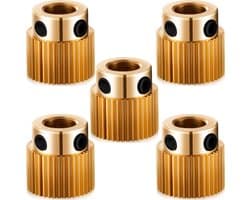 5x 40 Tandwiel Messing Extruder Aandrijftandwiel voor Creality 3D Printers