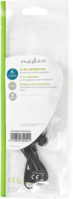 Nedis Bedrade Koptelefoon - 3,5 mm - Kabellengte: 1.20 m - Volumebediening - Zwart — thumbnail 5