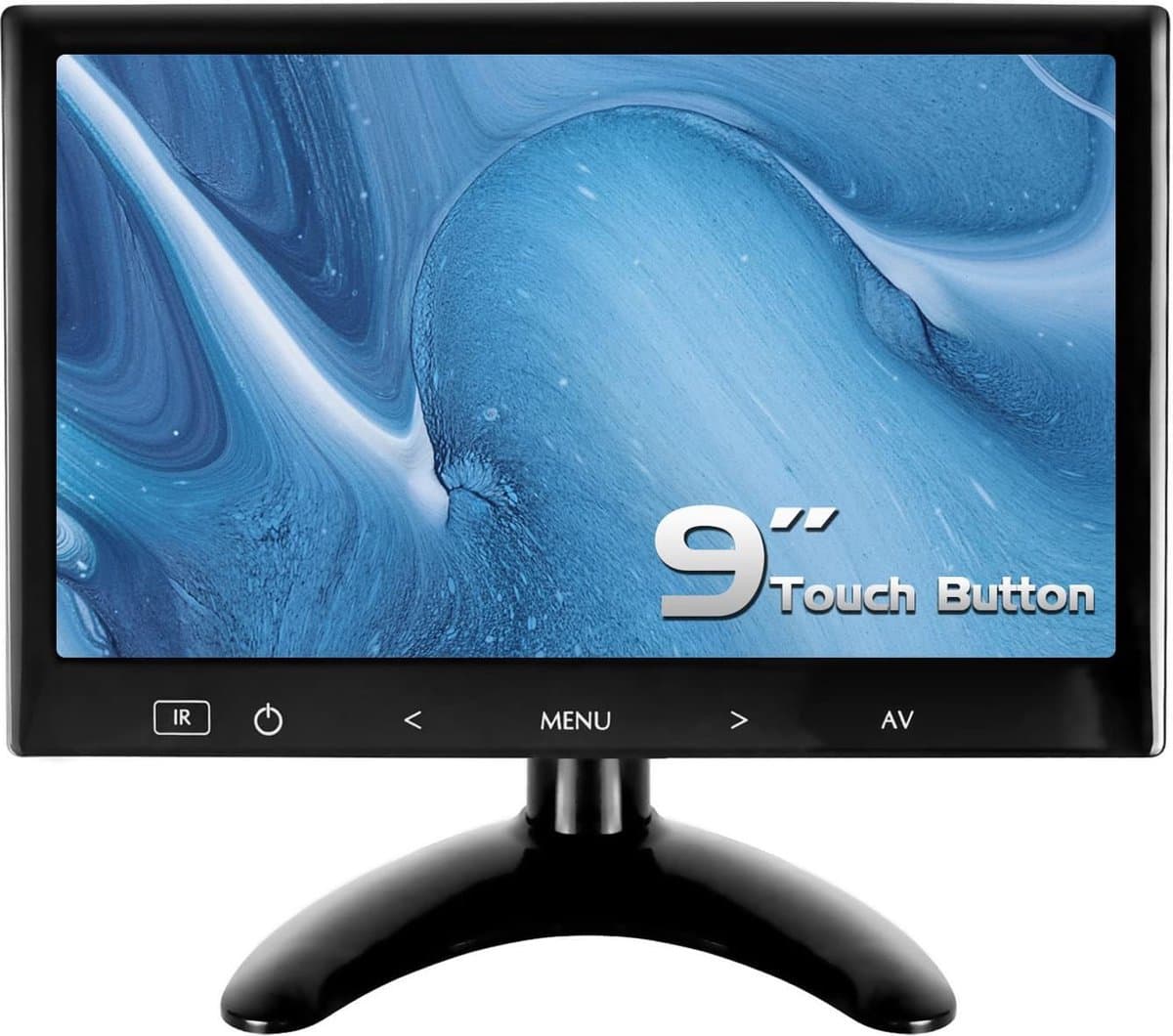 HDMI-monitor - 9 Inch - HD 1024 * 600 Kleurenscherm met Touch Knop, AV/VGA/HDMI/Hoofdtelefooningang voor Raspberry Pi, Home Security CCTV, PC Display — afbeelding 1