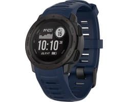 Strap-it Siliconen smartwatch bandje - geschikt voor Garmin Instinct 1 / Garmin Instinct 2 - donkerblauw