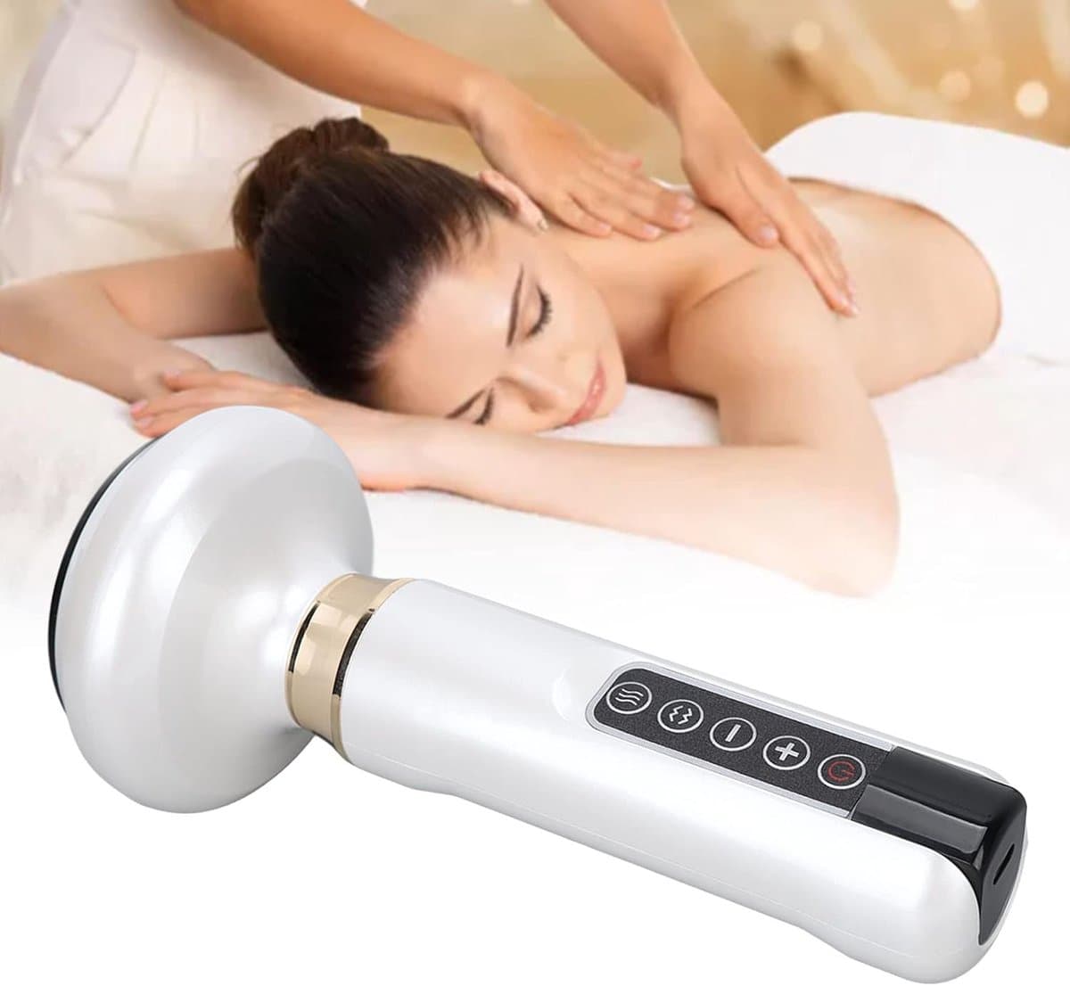 Elektrische Cellulite Massage Apparaat - 12 Standen - Gua Sha - Full Body - Vacuüm - Cupping - Ontspanning -Groen — afbeelding 1
