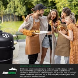 MaxxGarden Barbecue - Smoker - barbecue grill - 40x72cm - zwart — thumbnail 2