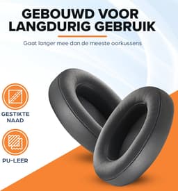 Oorkussens geschikt voor Beats By Dr. Dre Studio 2.0/3.0 wireless - Koptelefoon oorkussens voor Beats Studio antraciet — thumbnail 3