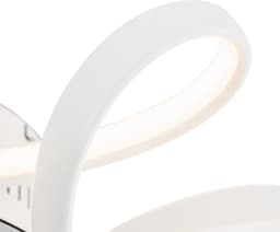 QAZQA mandy - Dimbare LED Plafondventilator met Verlichting | Lamp en Afstandsbediening - 1 lichts - Ø 55 cm - Wit - Woonkamer | Slaapkamer | Keuken — thumbnail 4