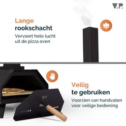 V.P. Pizza Pellet Oven - Houtgestookte Pizza Oven - Pizza Bbq - Pizzaoven - Voor Buiten - Steenoven — thumbnail 5