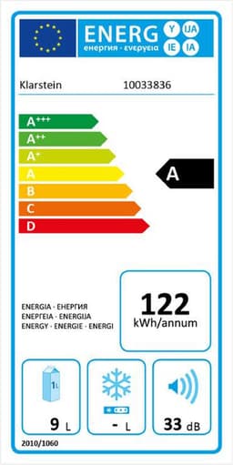 Klarstein Mini-Koelkast Frosty Vrijstaande - 10 Liter - Losse Glazen Bodemplaat - 33dB - Koele Frisheid - Voor Gastkamers Of Slaapkamers - Glansrijk - Thermo-elektrisch Koelsysteem - Spiegelglasdeur - praktisch - Elegant - Zwart — thumbnail 2