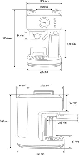 CREATE - halfautomatische espressomachine - 20bar - THERA RETRO PRO — thumbnail 4