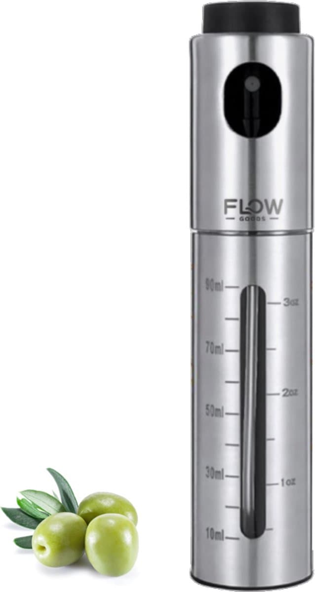 Flow Goods Olijfolie Sprayer – Luxe Sprayer met Trechter – Olie Spray - Navulbare Olijfolie Verstuiver – 100 ML – Cooking Spray – BBQ Accesoires – Airfryer — afbeelding 1