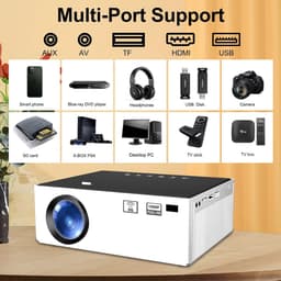 Equivera Mini Beamer - Draagbare Beamer - Beamer - Mini Beamer Projector - Projector - Mini Projector — thumbnail 3