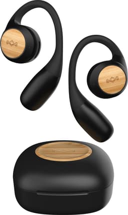House of Marley Liberate Open Draadloze Oordopjes - Open Ear Bluetooth Sport Oortjes - 20 uur Batterijduur - Zweetbestendig en Waterbestendig - USB C - Gemaakt van Duurzame Materialen - Zwart — thumbnail 1