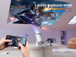 Equivera Mini Beamer - Draagbare Beamer - Beamer - Mini Beamer Projector - Projector - Mini Projector — thumbnail 3