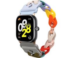 kwmobile horlogebandje geschikt voor Xiaomi Smart Band 8 Pro / Band 9 Pro / Redmi Watch 5 / Redmi Watch 4 armband - Siliconen horloge of activity tracker bandje - Smartwatch polsband - In meerkleurig