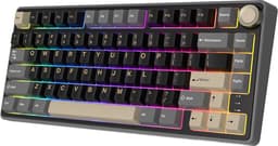 Royal Kludge RKR75 - RGB Mechanisch Gaming Toetsenbord - Foam Touch - Hot Swappable Switch - Phantom - Silver Switches - Inclusief Stofkap — thumbnail 1