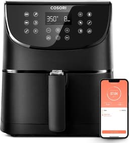 Cosori XL Airfryer - Heteluchtfriteuse 5.5 liter - Inclusief Spiezenrek en 5 Spiezen - met App Connectie – Zwart — thumbnail 12