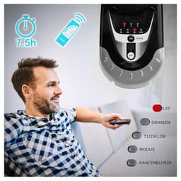 Wandventilator - Muurventilator Met Krachtige 60W Motor - Muur Ventilator Met 5 Bladen - Inclusief Afstandsbediening — thumbnail 5