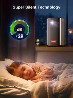 Byintek - P70 - Beamer - Projector Beamer - Mini Meamer - 960x540dpi - 20W - DLP Automatische focus - met WiFi - 300 ANSI Lumens - Zwart — thumbnail 5