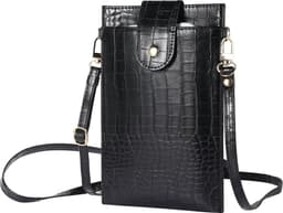 Stravo Kleine Crossbody Mobiele Telefoon Portemonnee voor Vrouwen - Stone 2# - Wit - Lichtgewicht Schoudertas met Creditcardvakken, Meisjes Steen Getextureerde Echte Leren Telefoontas voor iPhone/Samsung/Huawei/Google/etc Telefoon binnen 7 Inch — thumbnail 8