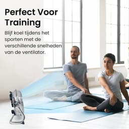 Zware Metalen Ventilator - 30cm Chroom Vloerventilator voor Thuis Kantoor & Sportschool - 3 Snelheden - 110 graden Verstelbare Oscillerende Ventilatorkop - Krachtige Circulatie Turbo fan — thumbnail 4