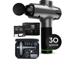 Palmero® Pro Massage Gun - Tot 60% Dieper - Uiterst Stil & Krachtig - Lange Batterijduur - 30 snelheden - 6 kopstukken - Gratis e-book - Massageapparaten - Massage pistool – Incl. draagbare compacte koffer