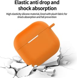 Telestore - hoesje geschikt voor AirPods 4 soft case cover - wit - TPU hoesje Beschermhoes - AirPods 4 Cover - AirPods 4 hoesje - Geschikt voor Apple Airpods 4 - gel hoesje met sleutelhanger — thumbnail 4
