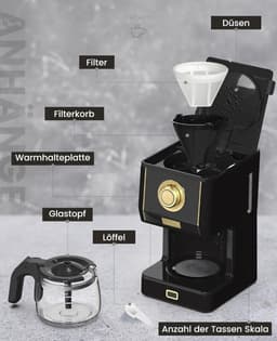 Equivera Coffee Machine - Koffiemachine - Koffiezetapparaat - Koffie Maler - Premium — thumbnail 4