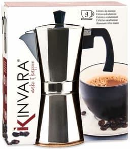 Kinvara Percolator Italiaans koffiezetter - Aluminium - zilver - 450 ml - Koffiezetter — thumbnail 3