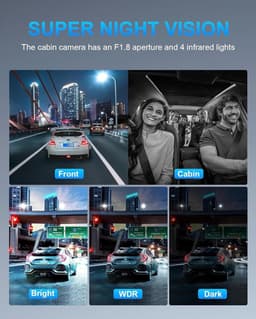 Lexium Dashcam voor auto - Dashcam - Dashcam voor auto voor en achter - Dashcam voor en achter - Dashcam voor en achter draadloos - Dual dashcam — thumbnail 4